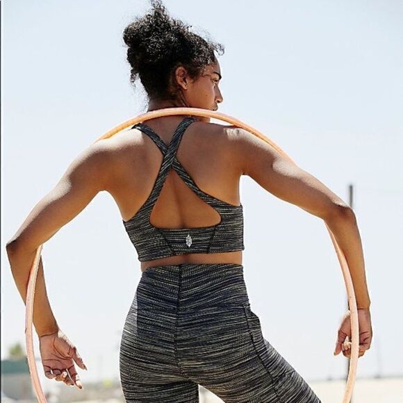 NEW Free People Strut Bra Black Combo Small - Picture 3 of 15